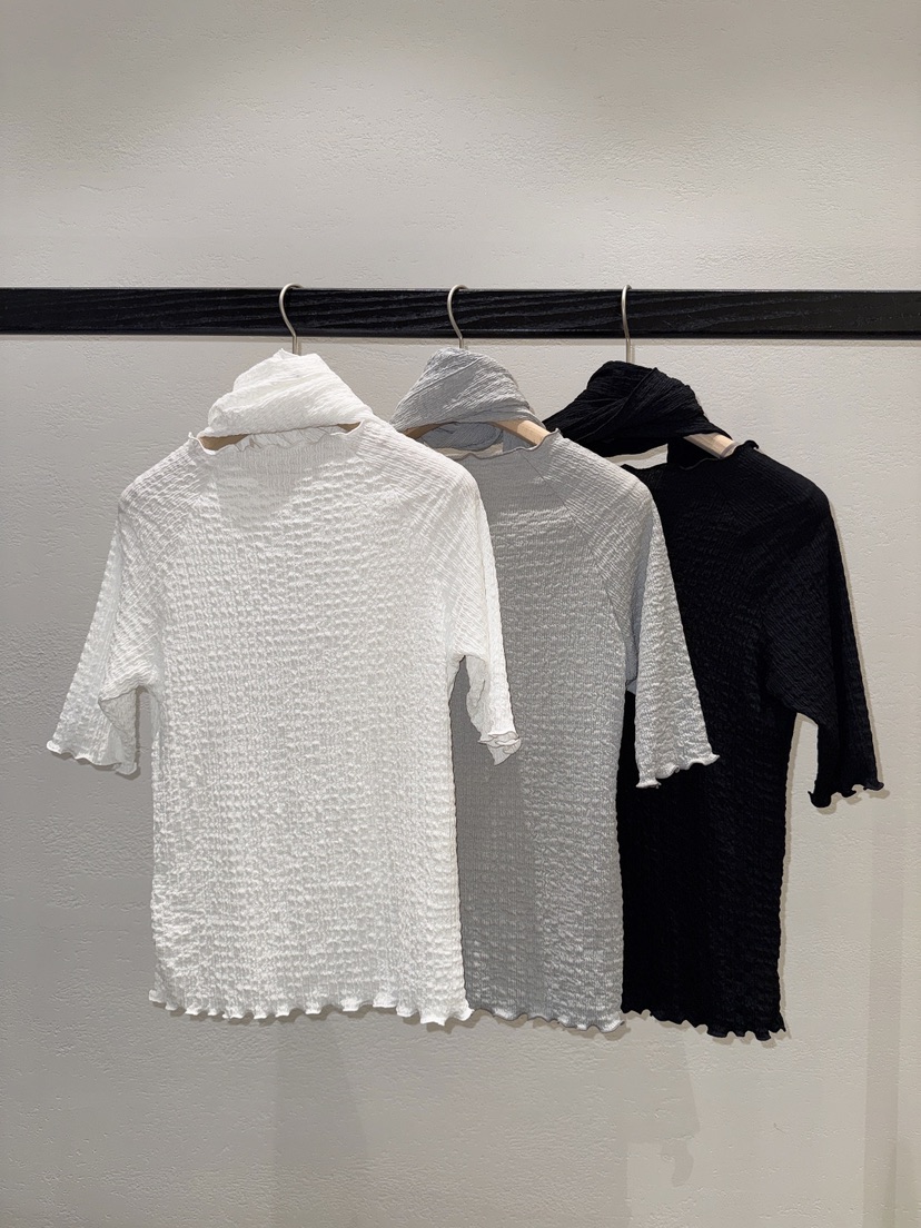 NDE韓國直郵實拍女裝新品熱賣推薦職業人氣T恤含圍巾套裝BOHEME_NDET恤