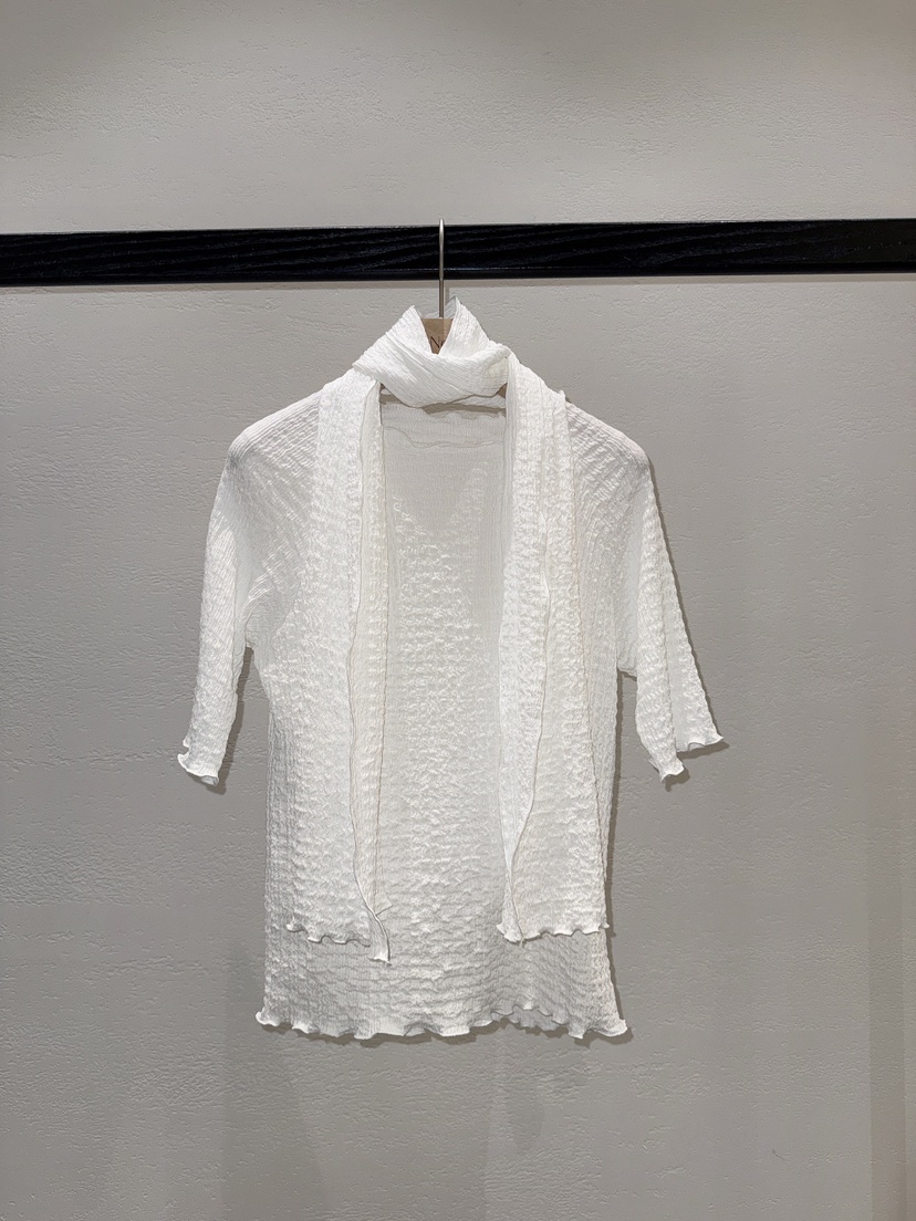 NDE韓國直郵實拍女裝新品熱賣推薦職業人氣T恤含圍巾套裝BOHEME_NDET恤圖色1