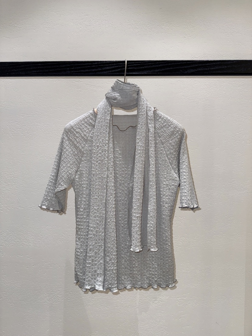 NDE韓國直郵實拍女裝新品熱賣推薦職業人氣T恤含圍巾套裝BOHEME_NDET恤圖色2