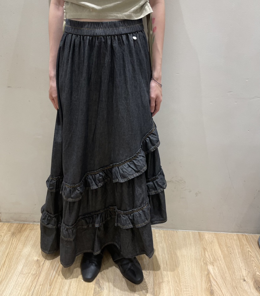 NEOUL韓國東大門代購女士新款休閑職業推薦時尚熱賣26春夏長裙NEOUL/ahin雙領標簽長裙