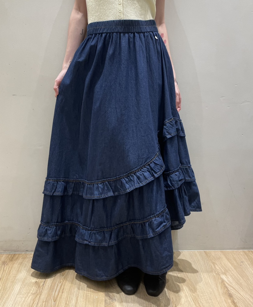 NEOUL韓國東大門代購女士新款休閑職業推薦時尚熱賣26春夏長裙NEOUL/ahin雙領標簽長裙