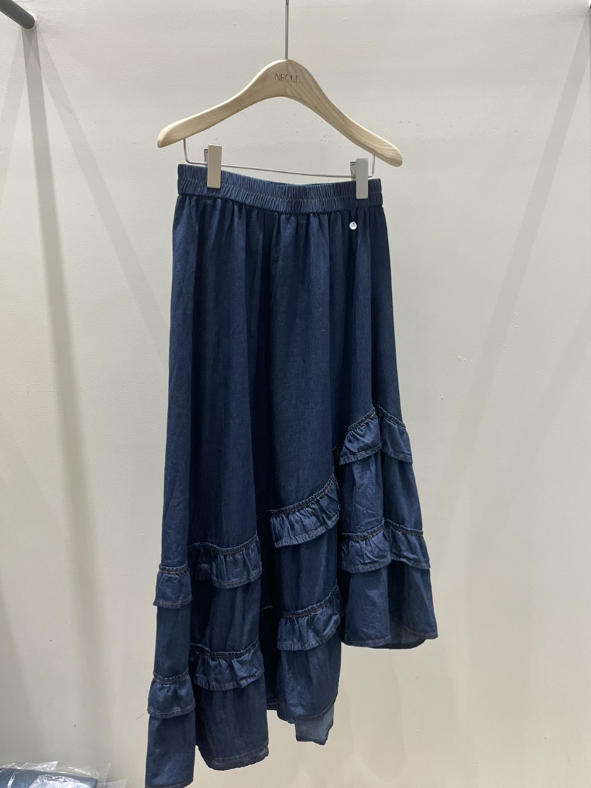 NEOUL韓國東大門代購女士新款休閑職業推薦時尚熱賣26春夏長裙NEOUL/ahin雙領標簽長裙圖色2