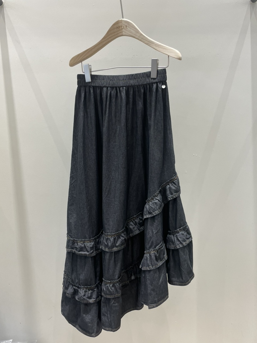 NEOUL韓國東大門代購女士新款休閑職業推薦時尚熱賣26春夏長裙NEOUL/ahin雙領標簽長裙圖色3