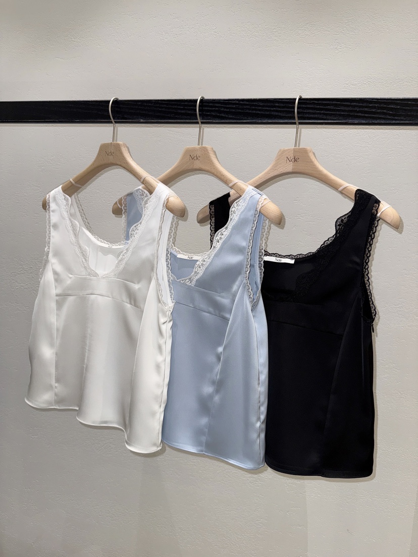 NDE韓國東大門直郵女士新款熱賣人氣職業吊帶背心蕾絲緞面BOHEME_NDE吊帶/背心