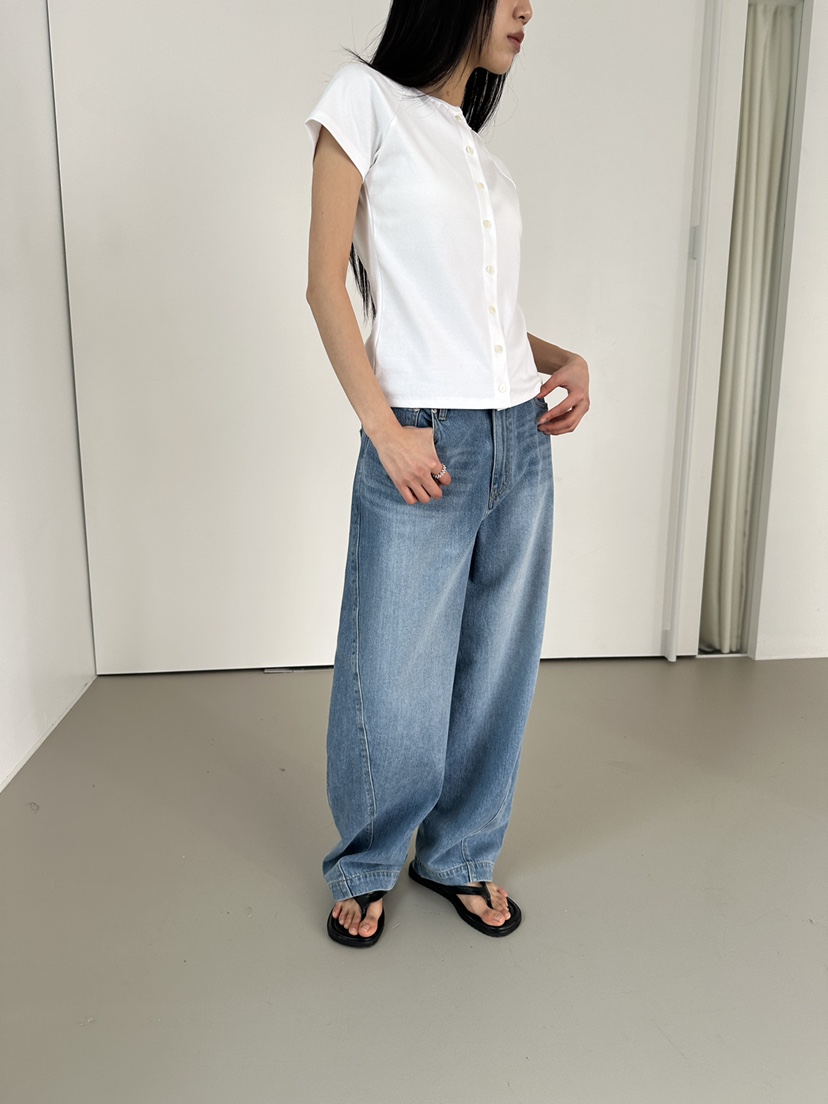 NDE韓國東大門代購女裝新品26春夏職業休閑時尚人氣牛仔褲BOHEME_NDE牛仔褲