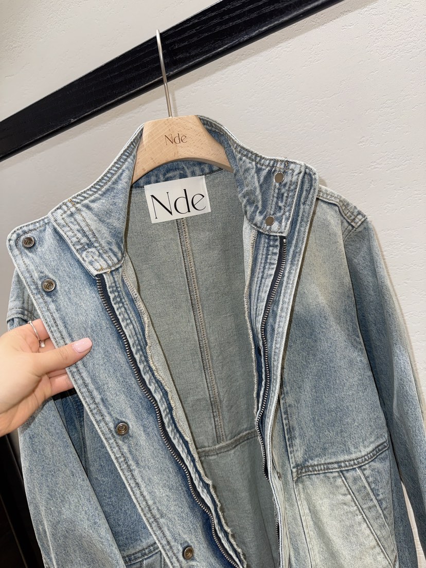 NDE韓國代購女士新款休閑26春夏職業推薦時尚熱賣夾克水洗BOHEME_NDE夾克