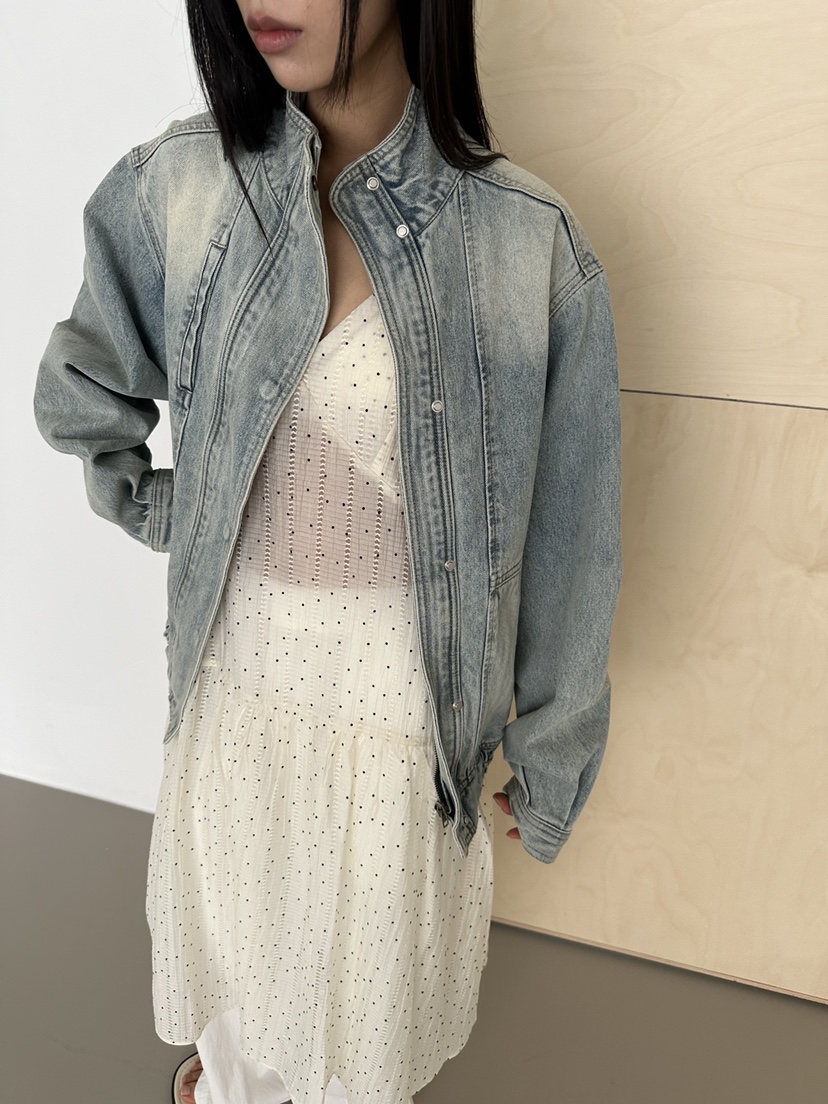 NDE韓國代購女士新款休閑26春夏職業推薦時尚熱賣夾克水洗BOHEME_NDE夾克