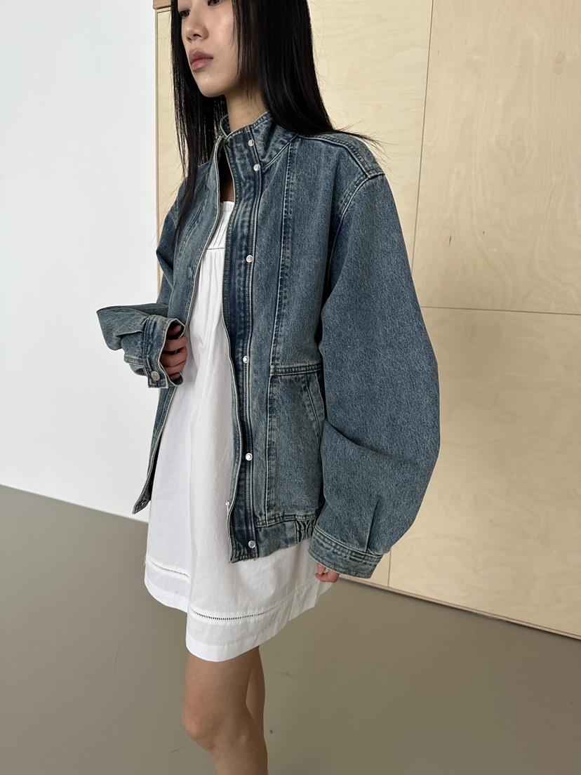 NDE韓國代購女士新款休閑26春夏職業推薦時尚熱賣夾克水洗BOHEME_NDE夾克