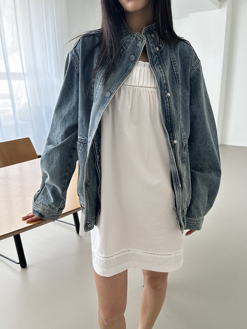 NDE韓國代購女士新款休閑26春夏職業推薦時尚熱賣夾克水洗BOHEME_NDE夾克