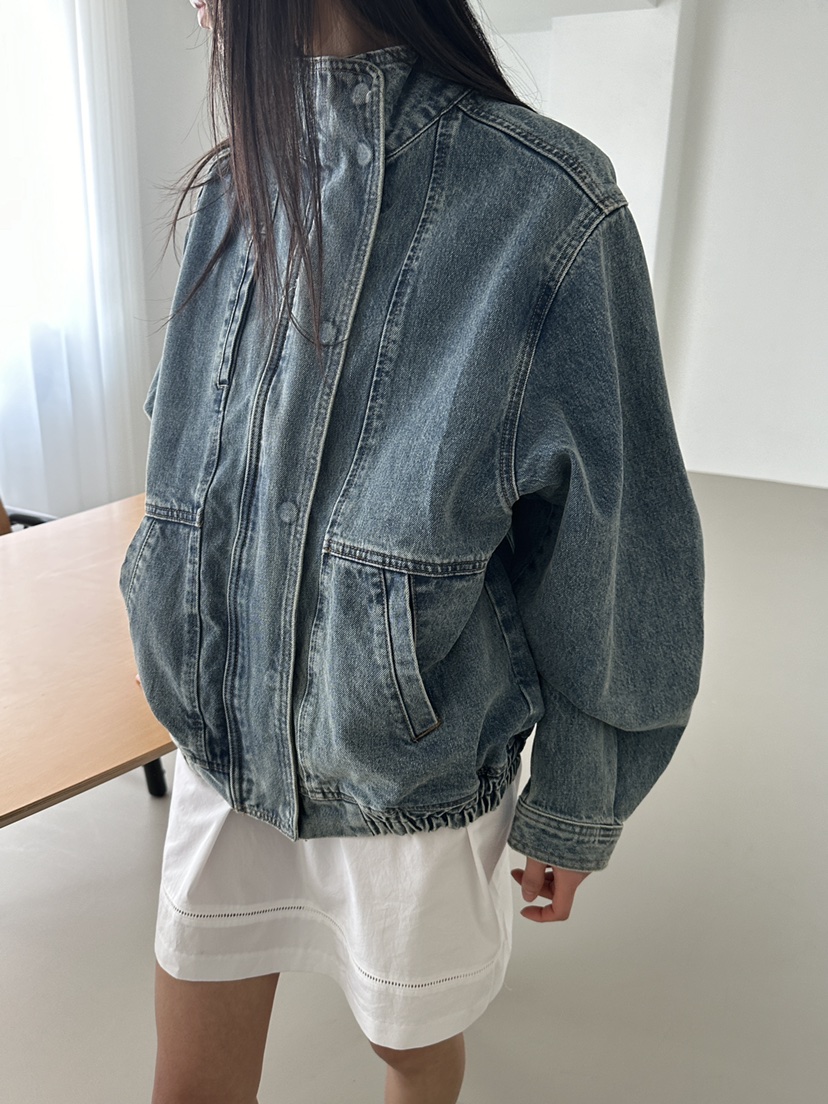 NDE韓國代購女士新款休閑26春夏職業推薦時尚熱賣夾克水洗BOHEME_NDE夾克