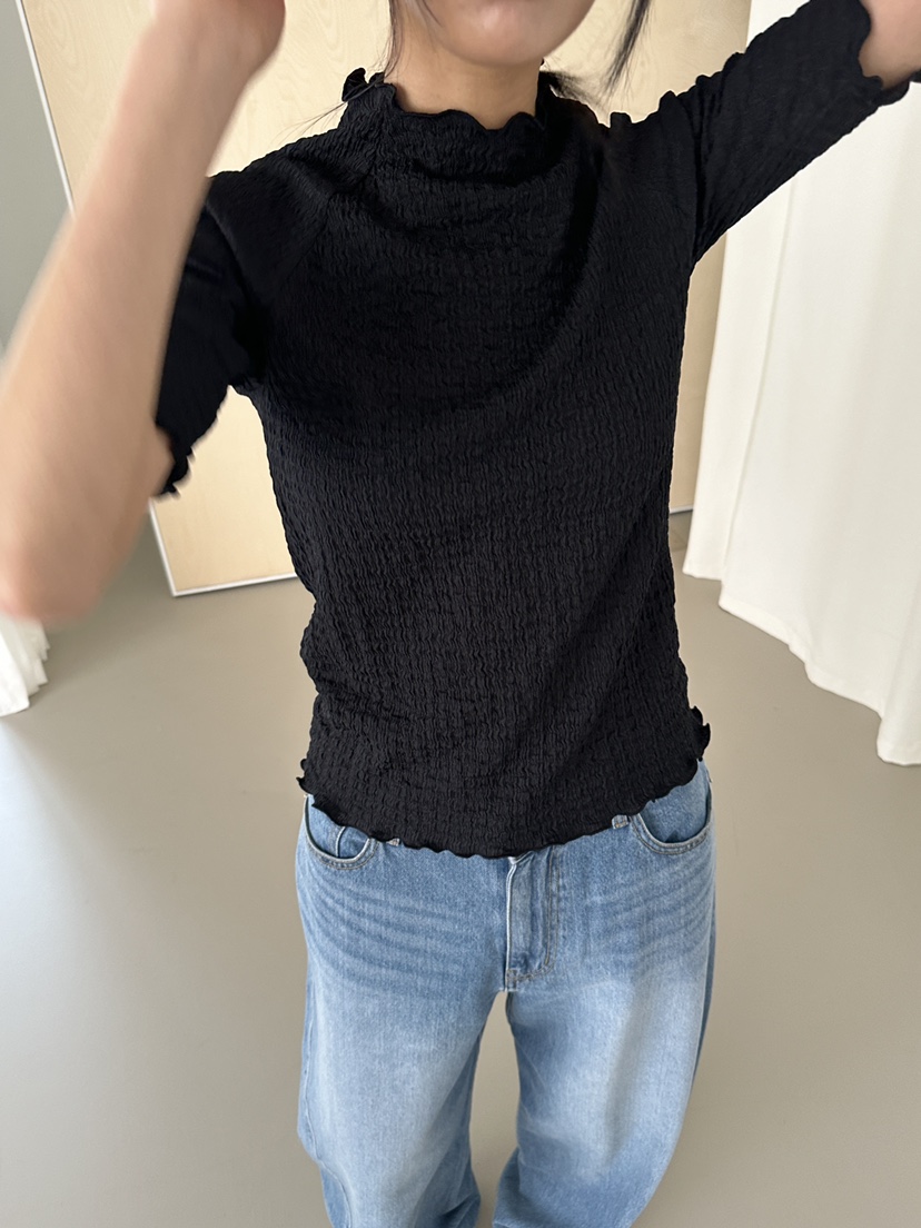 NDE韓國直郵女士新品休閑職業熱賣時尚人氣推薦26春夏T恤BOHEME_NDET恤