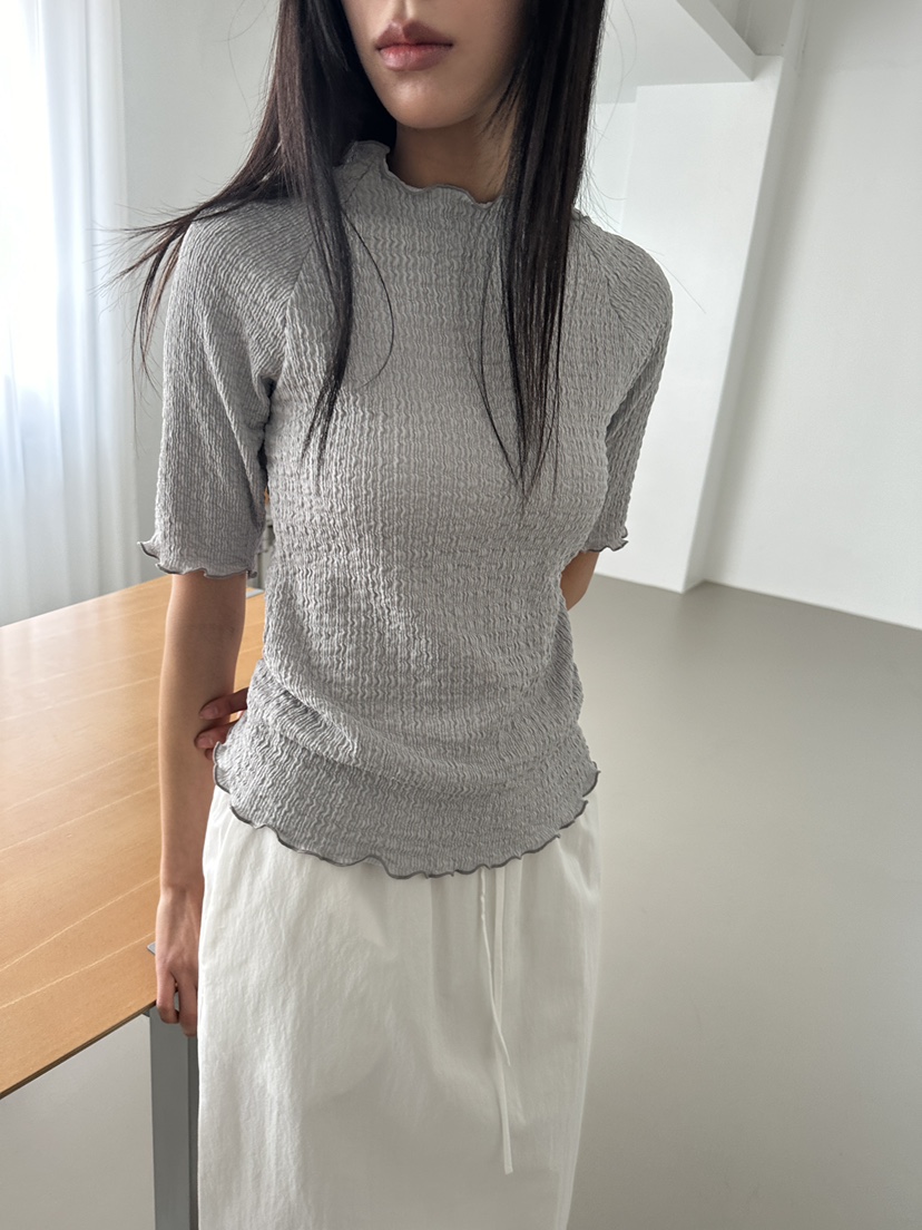 NDE韓國直郵女士新品休閑職業熱賣時尚人氣推薦26春夏T恤BOHEME_NDET恤