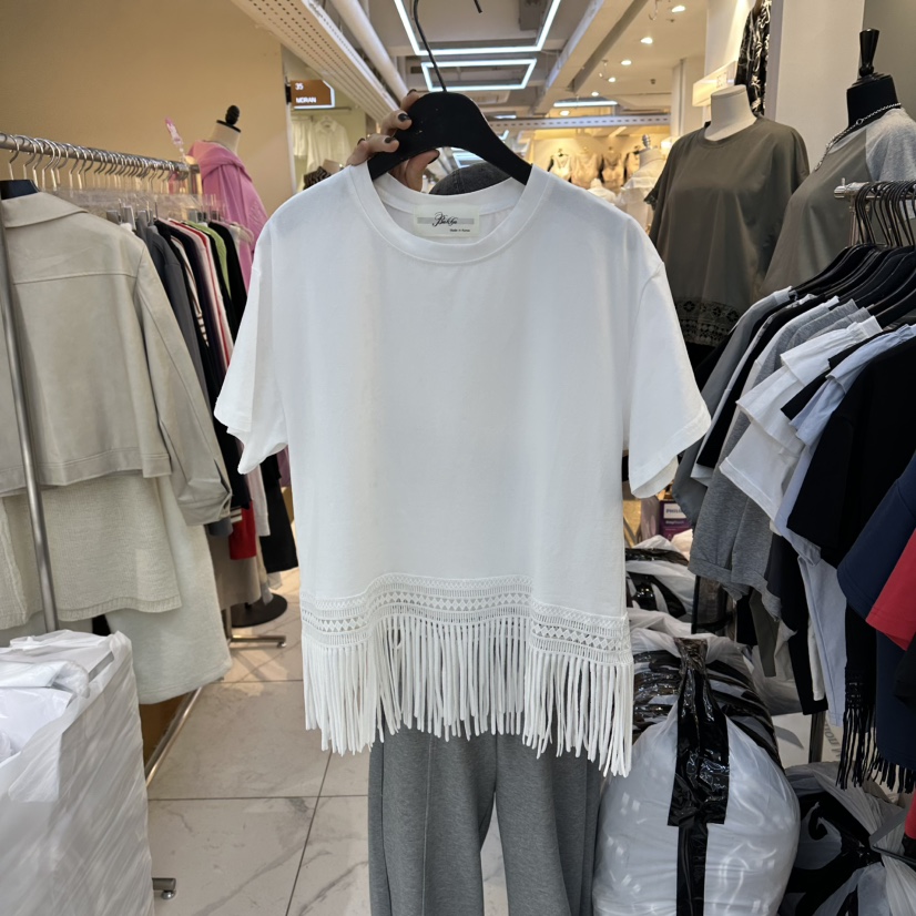 空韓國直郵實拍女士新款熱賣休閑時尚推薦26春夏人氣職業T恤空T恤圖色1