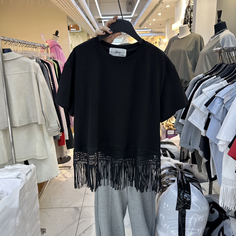 空韓國直郵實拍女士新款熱賣休閑時尚推薦26春夏人氣職業T恤空T恤圖色2