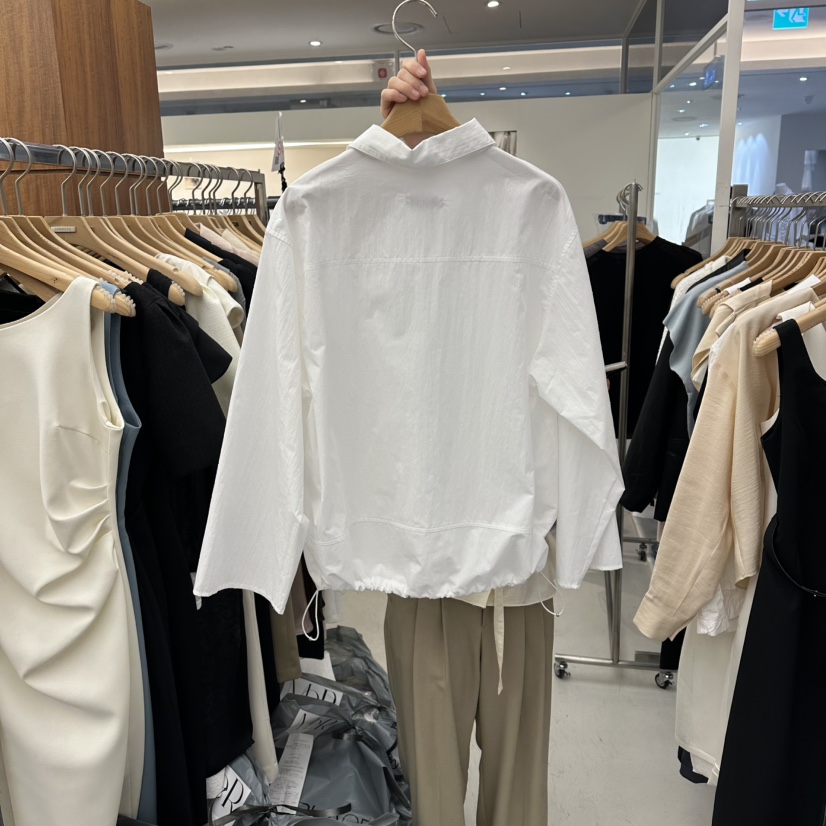 MER韓國直郵實拍女士新款時尚休閑熱賣推薦人氣襯衫蕾絲衫MER/ANGELO BIANCO襯衫/蕾絲衫