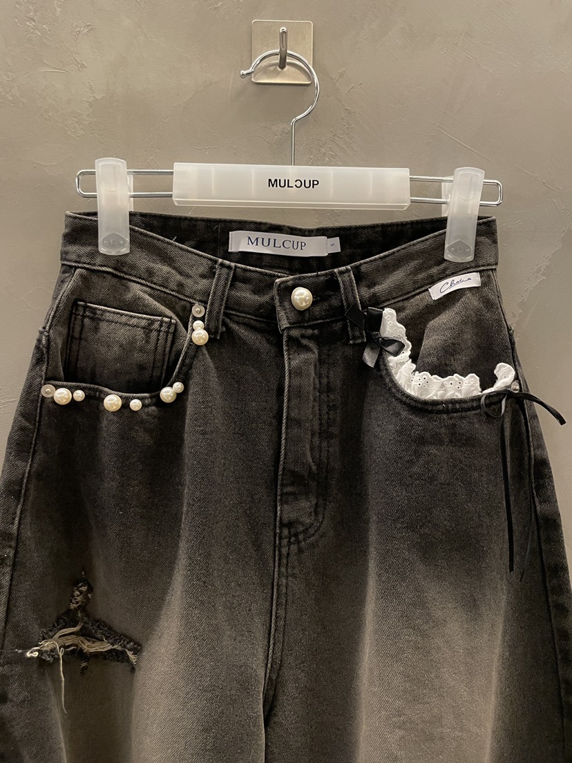 MULCUP韓國代購女裝新品人氣時尚職業26春夏休閑推薦牛仔褲MULCUP牛仔褲
