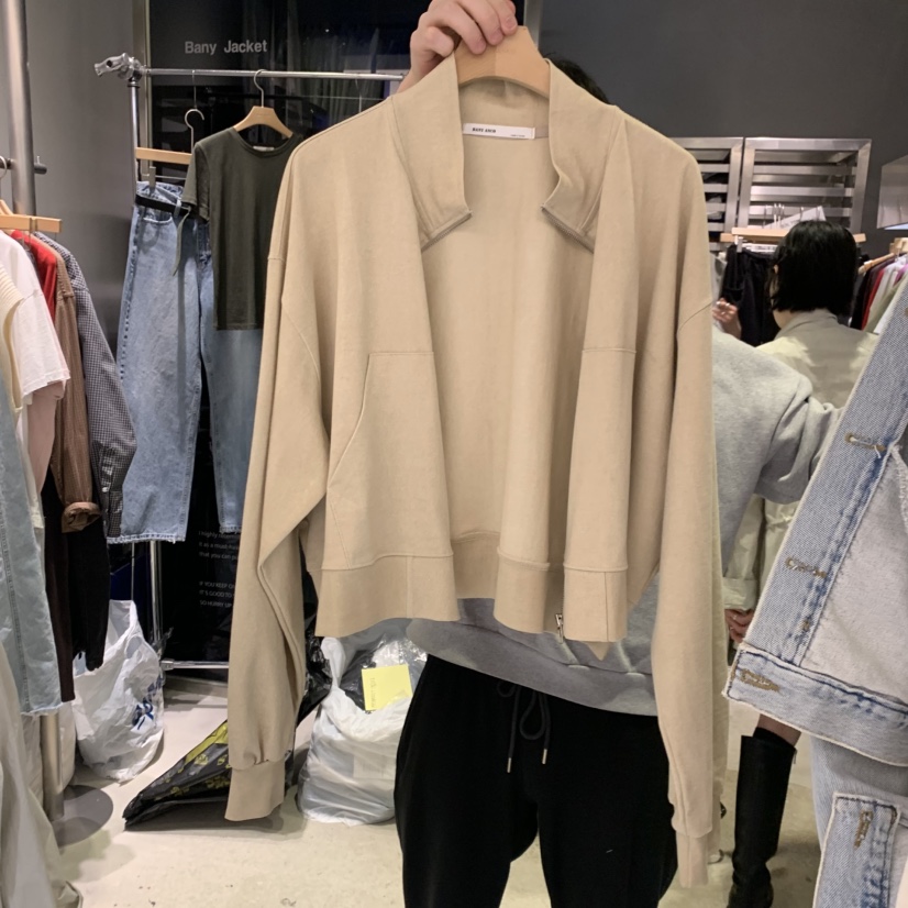 BANY ANCO韓國代購女士新款職業人氣26春夏夾克高領拉鏈衫BANY ANCO夾克圖色1