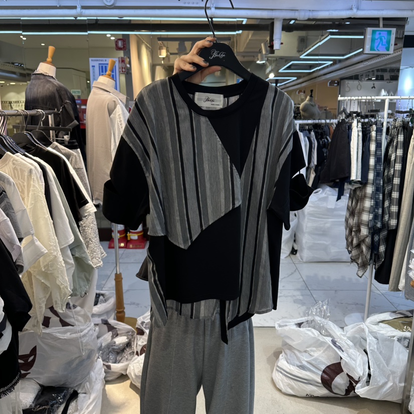 空韓國直郵女士新品職業26春夏推薦休閑熱賣人氣時尚T恤空T恤圖色2