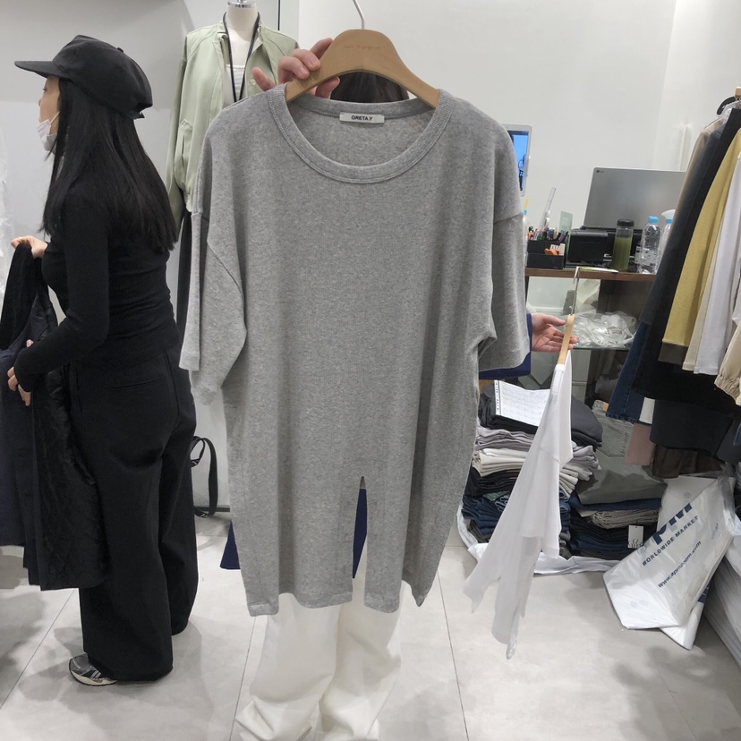 ANN MARGRET韓國代購女裝新款時尚T恤不對稱GRETA.YT恤圖色2