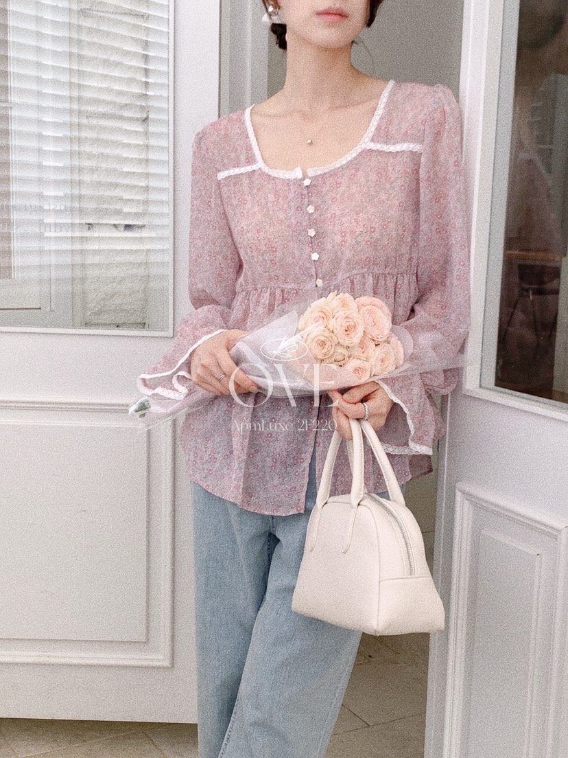 OVE韓國直郵實拍女裝新品休閑推薦時尚26春夏熱賣襯衫蕾絲衫OVE襯衫/蕾絲衫