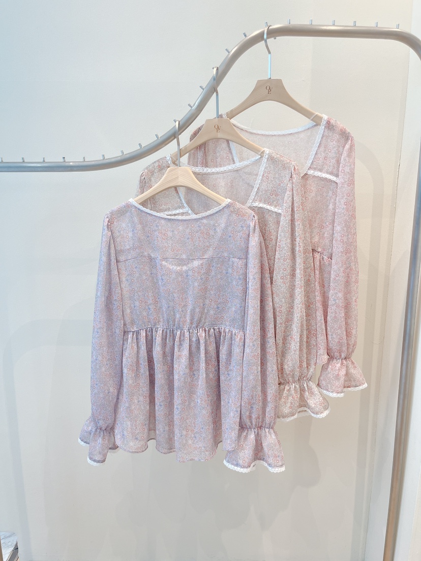 OVE韓國直郵實拍女裝新品休閑推薦時尚26春夏熱賣襯衫蕾絲衫OVE襯衫/蕾絲衫