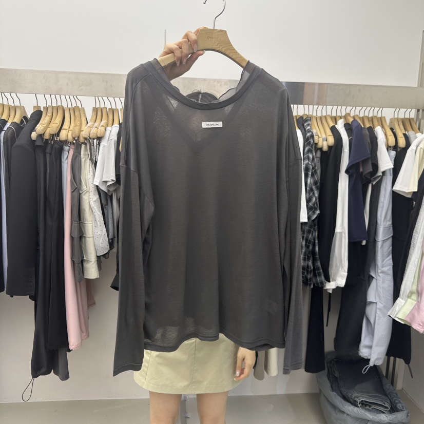SPECIAL韓國直郵實拍女士新款職業人氣時尚熱賣長袖T恤雪紡SPECIAL長袖T恤圖色2