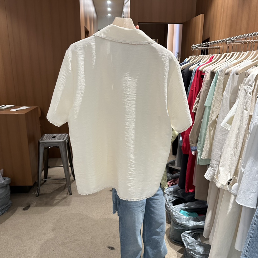 REPERTORY韓國代購女裝新款職業熱賣26春夏人氣襯衫蕾絲衫REPERTORY襯衫/蕾絲衫