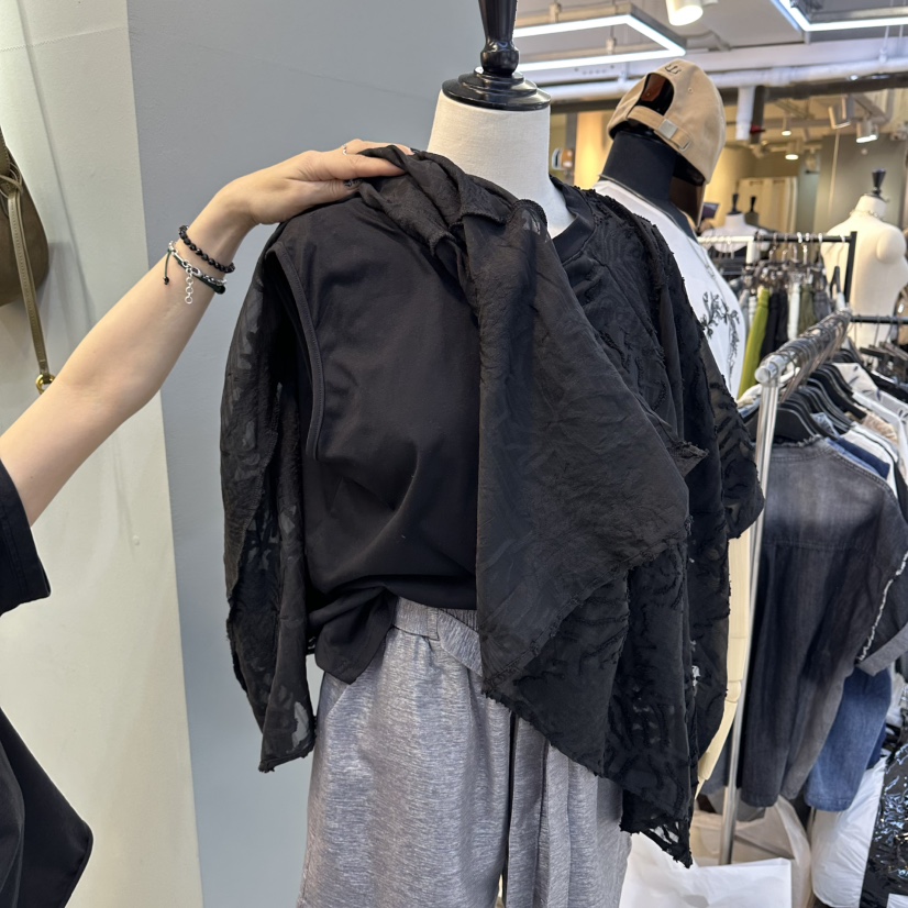 空韓國東大門直郵女裝新款人氣26春夏推薦熱賣職業時尚T恤空T恤