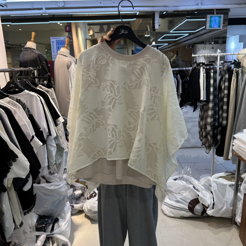 空韓國東大門直郵女裝新款人氣26春夏推薦熱賣職業時尚T恤空T恤圖色1