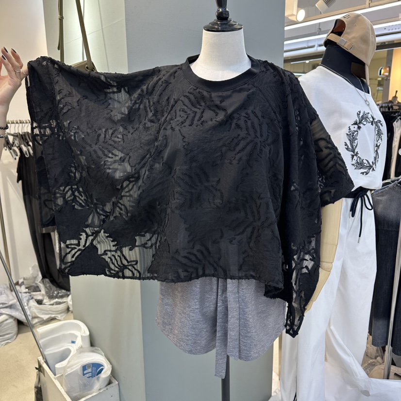 空韓國東大門直郵女裝新款人氣26春夏推薦熱賣職業時尚T恤空T恤圖色2