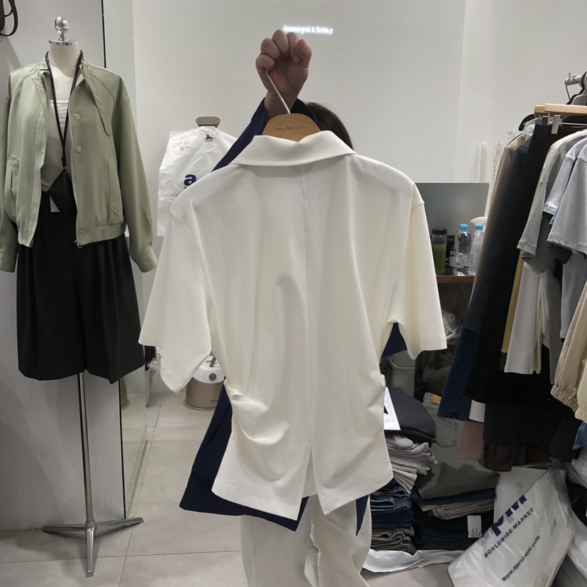 ANN MARGRET韓國代購女士新品熱賣T恤開衩GRETA.YT恤