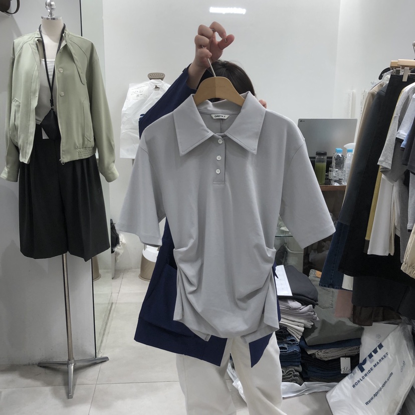 ANN MARGRET韓國代購女士新品熱賣T恤開衩GRETA.YT恤圖色2