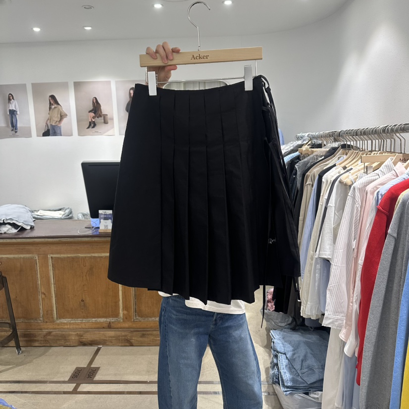 ACKER韓國代購女士新品推薦人氣時尚職業休閑短裙百褶褶裙ACKER短裙圖色1