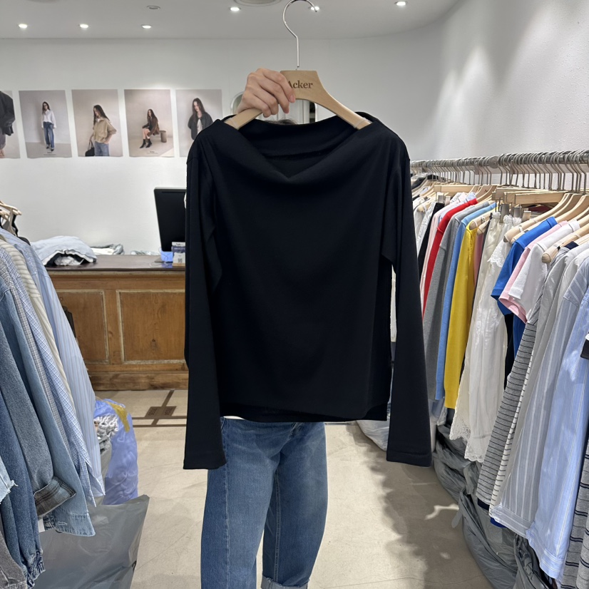 ACKER韓國直郵女士新品熱賣休閑推薦時尚26春夏長袖T恤露肩ACKER長袖T恤圖色4