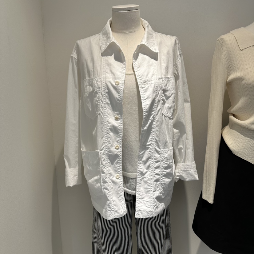 MER韓國東大門直郵女士新款職業26春夏時尚襯衫蕾絲衫口袋MER/ANGELO BIANCO襯衫/蕾絲衫圖色1