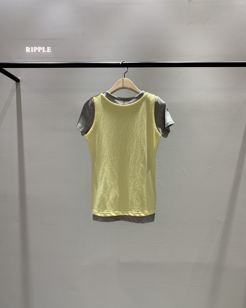 RIPPLE-P韓國東大門直郵女裝新品時尚推薦人氣T恤假兩件RIPPLE-PT恤