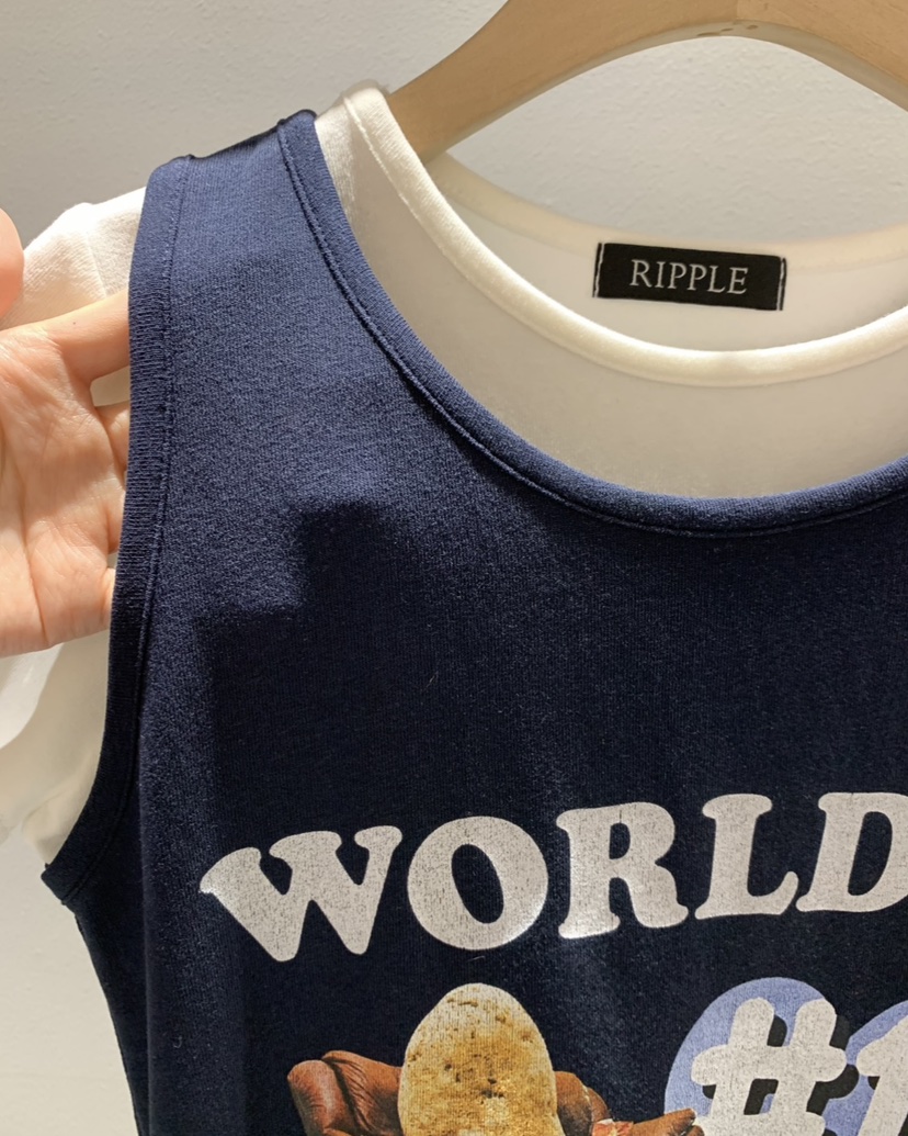 RIPPLE-P韓國東大門直郵女裝新品時尚推薦人氣T恤假兩件RIPPLE-PT恤