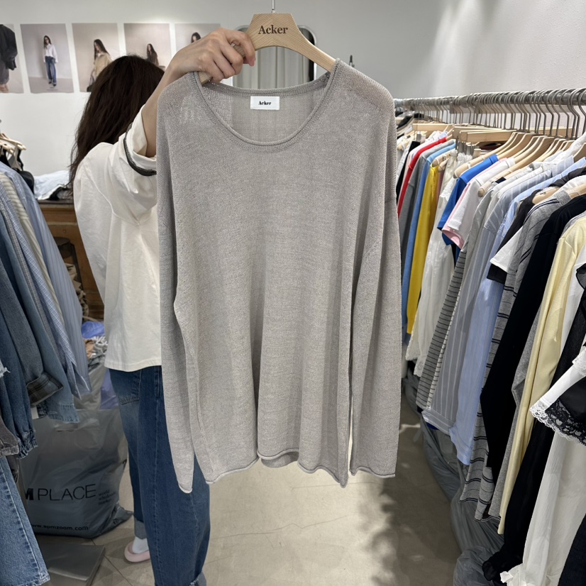 ACKER韓國代購女士新品時尚職業26春夏休閑推薦針織衫亞麻ACKER針織衫圖色3