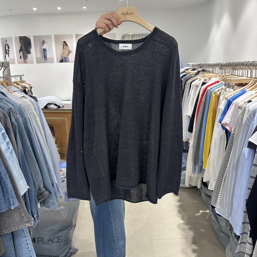 ACKER韓國代購女士新品時尚職業26春夏休閑推薦針織衫亞麻ACKER針織衫圖色4