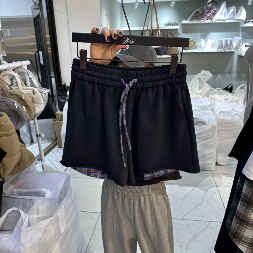 空韓國東大門直郵女裝新款人氣推薦26春夏熱賣職業時尚短褲空短褲圖色3深藍色