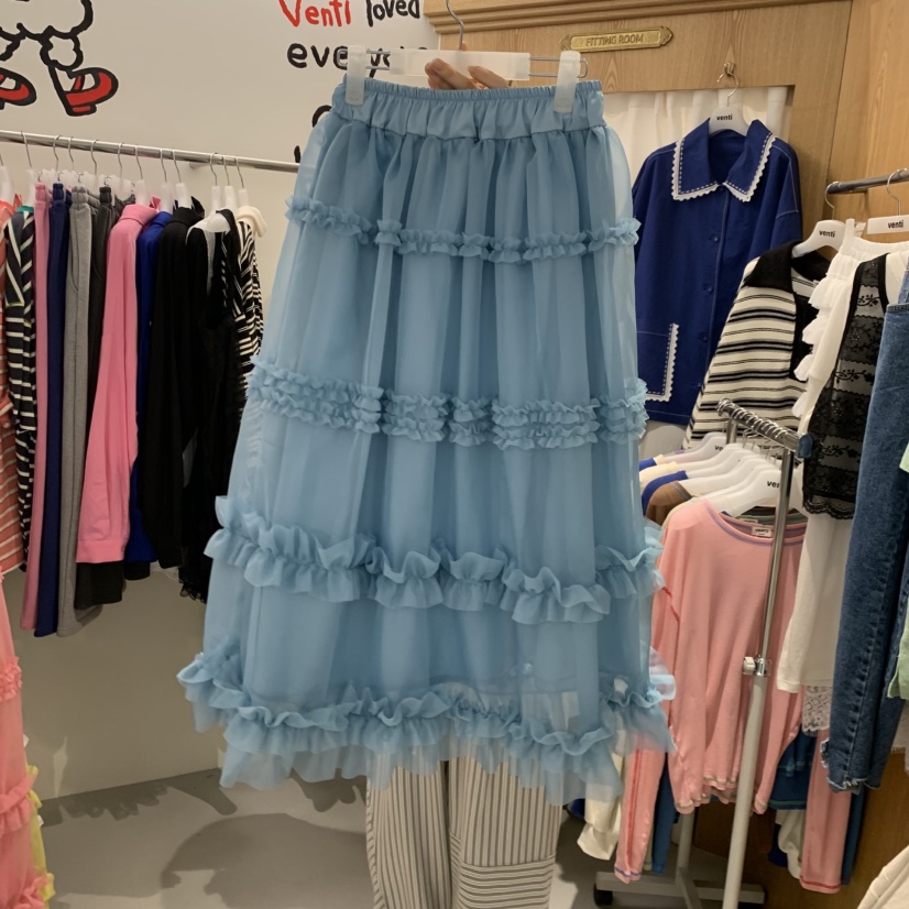 VENTI韓國代購女士新品休閑職業26春夏時尚人氣推薦長裙褶皺VENTI長裙