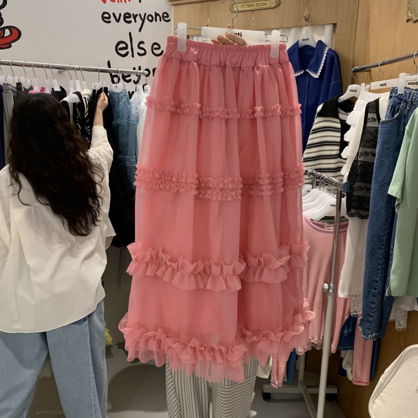 VENTI韓國代購女士新品休閑職業26春夏時尚人氣推薦長裙褶皺VENTI長裙圖色2