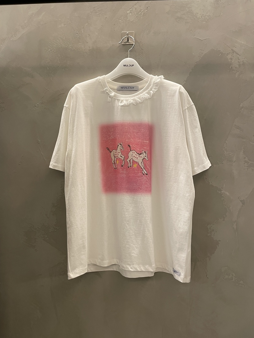 MULCUP韓國直郵女裝新品熱賣26春夏人氣時尚職業休閑推薦T恤MULCUPT恤圖色1