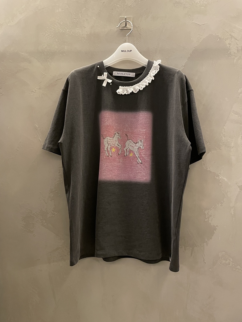 MULCUP韓國直郵女裝新品熱賣26春夏人氣時尚職業休閑推薦T恤MULCUPT恤圖色2