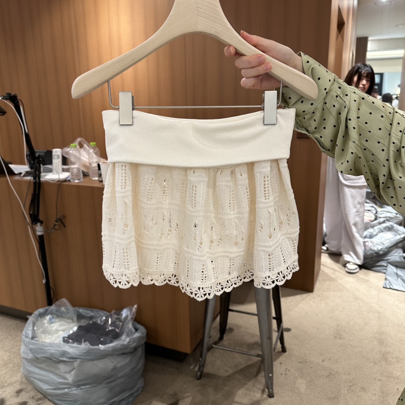 REPERTORY韓國東大門直郵女裝新品休閑職業熱賣短裙鉤針編織REPERTORY短裙