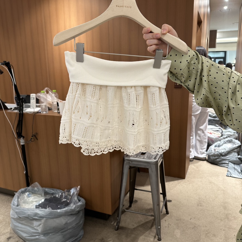 REPERTORY韓國東大門直郵女裝新品休閑職業熱賣短裙鉤針編織REPERTORY短裙圖色1