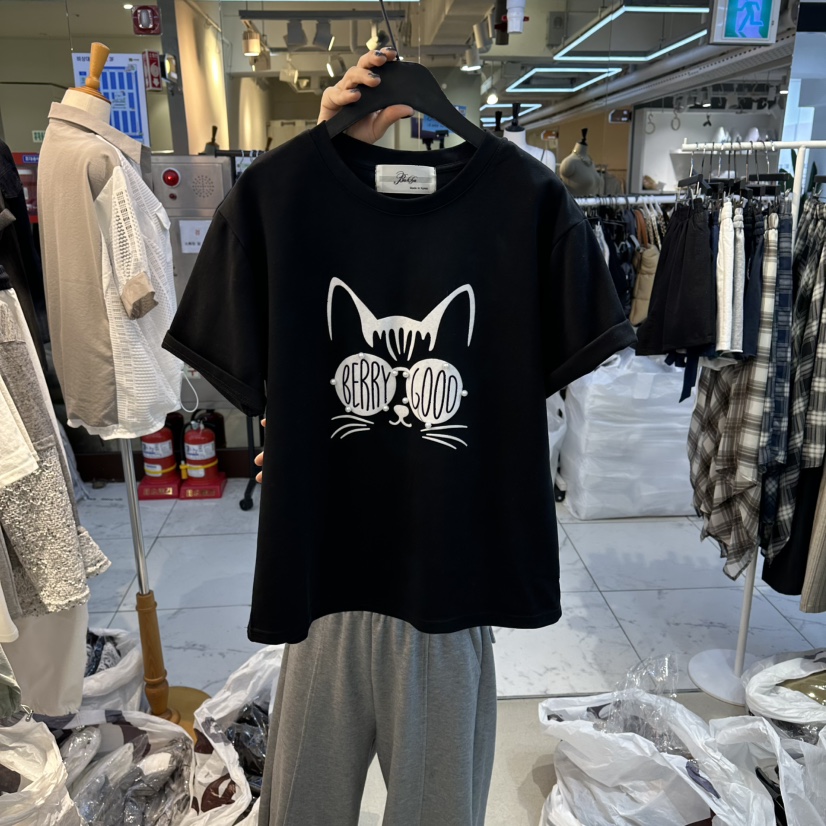 空韓國東大門代購女士新款休閑熱賣26春夏職業時尚人氣T恤空T恤圖色3