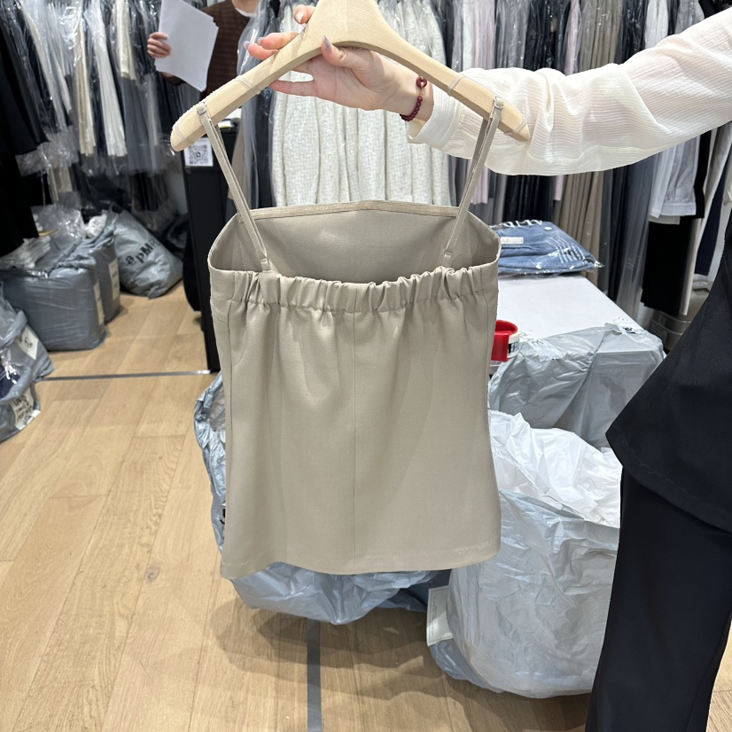 aube nunt韓國直郵實拍女裝新品人氣休閑吊帶背心不含內搭aube nunt吊帶/背心
