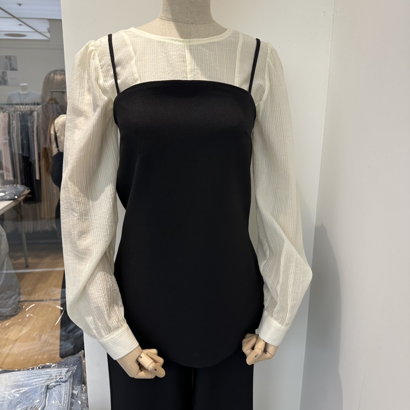 aube nunt韓國直郵實拍女裝新品人氣休閑吊帶背心不含內搭aube nunt吊帶/背心圖色2