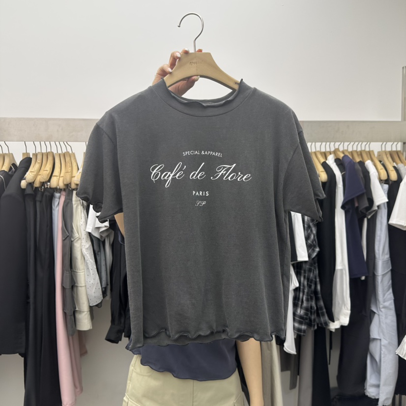 SPECIAL韓國直郵女裝新品職業熱賣推薦人氣休閑26春夏T恤SPECIALT恤圖色2墨色